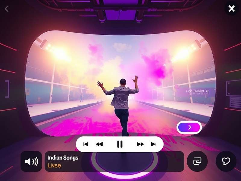 Dance Dynamo VR gameplay showing virtual reality dance environment